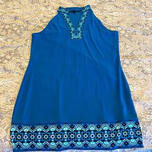 White House Black Market - High Neck, Deep Teal Dress